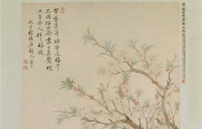 《桃花图》清代画家恽寿平所画