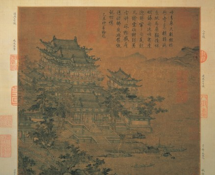 《洛阳楼》，唐代画家李昭道所画