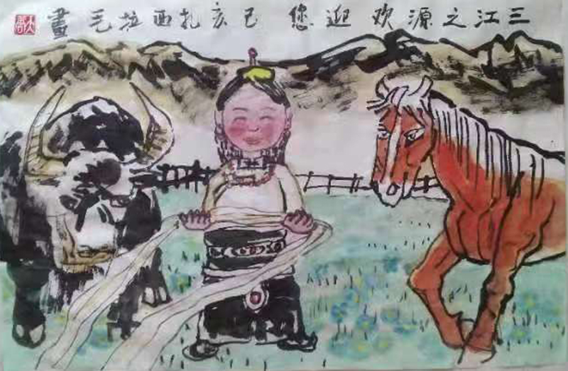 新玉树:孩子们画中最美的家乡