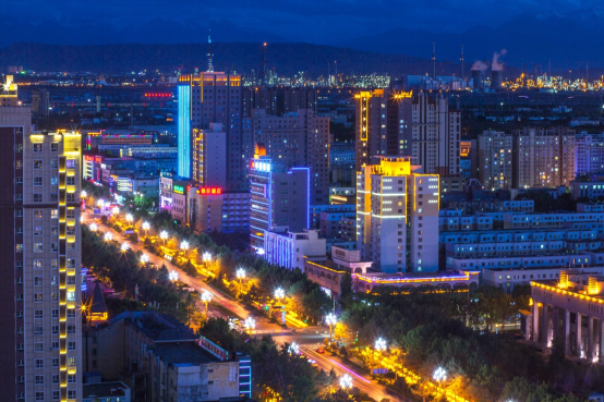 奎屯市夜景图片