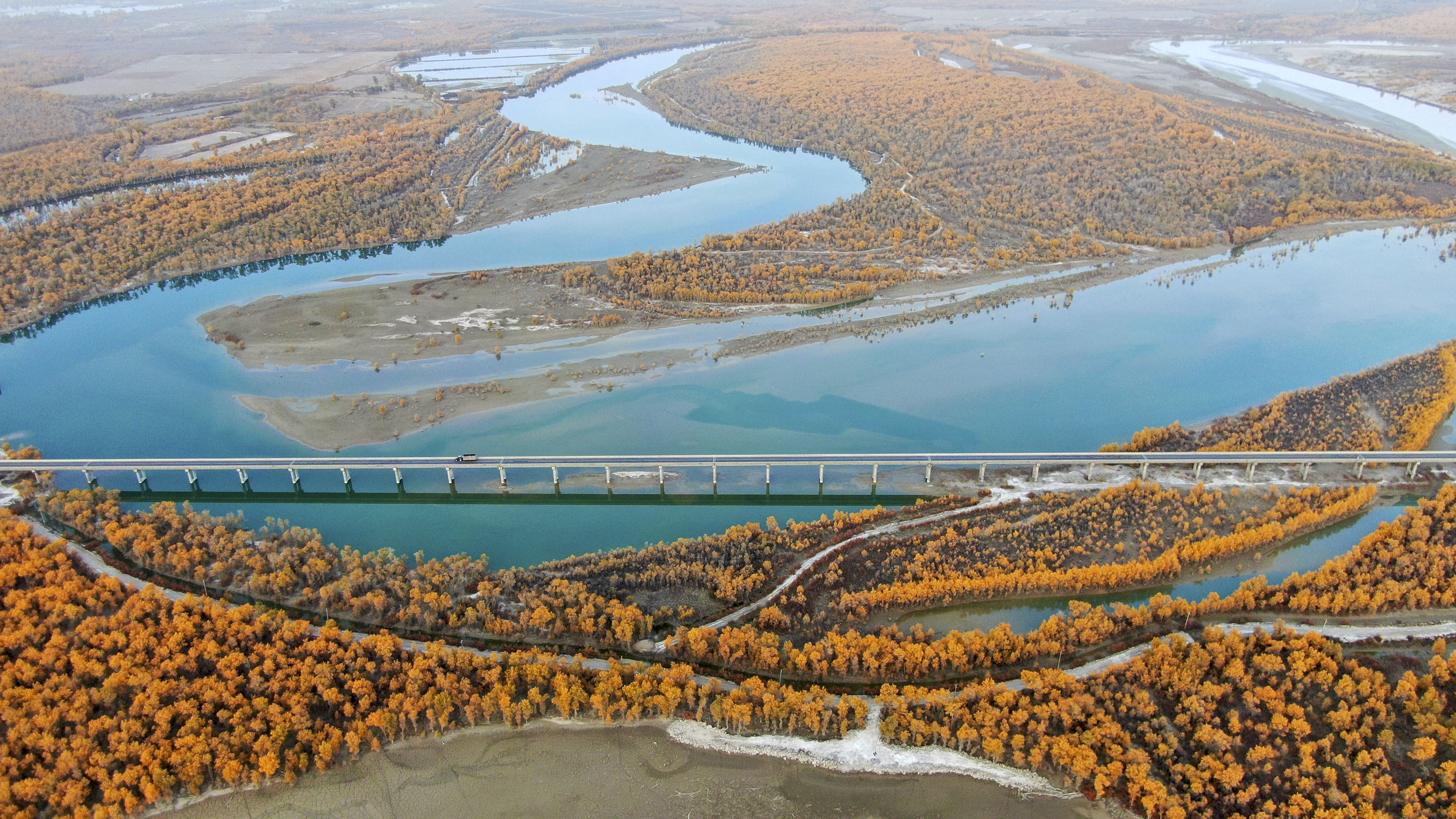 新疆三大河流图片